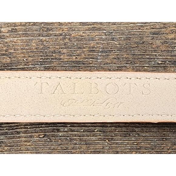 Talbots Womens Natural Tan Thin Leather Belt sz Small Classic Workwear Everyday - Picture 7 of 8